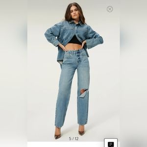 Good American Good 90s Wide Leg Jean NWT Size 0/25